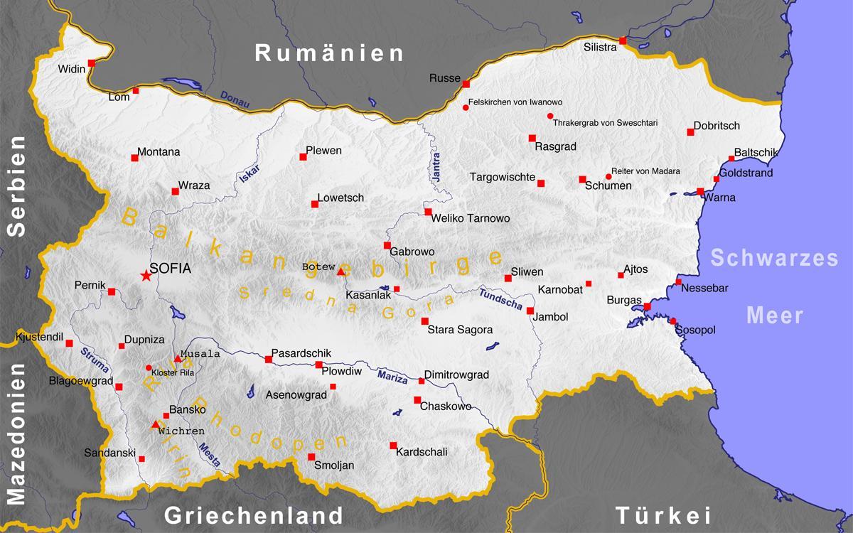 Bulgaria bandar-bandar peta