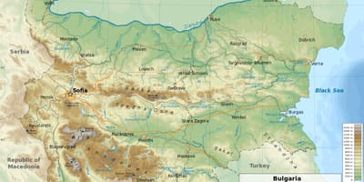 Peta Bulgaria geografi