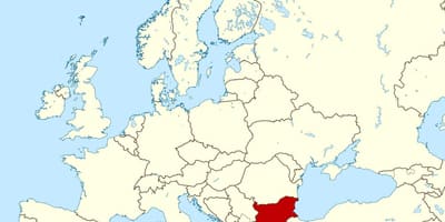 Dunia peta yang menunjukkan Bulgaria