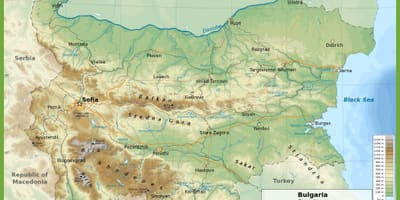 Bulgaria peta topografi