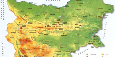 Bulgaria peta gunung