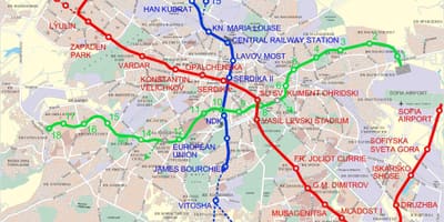 Peta Bulgaria metro