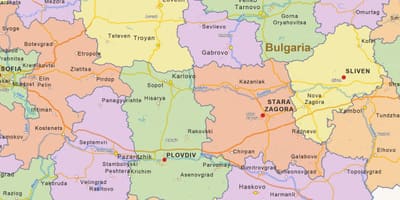 Peta Bulgaria politik