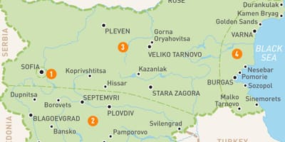 Bulgaria kawasan peta