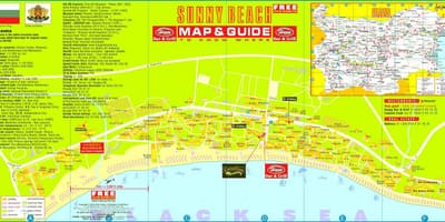Pelancong peta sunny beach Bulgaria